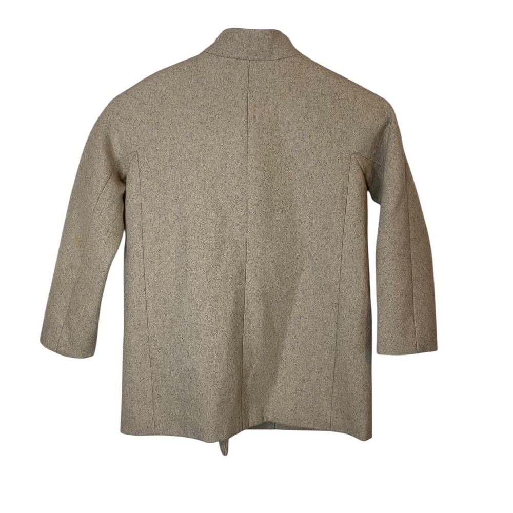 Crewcuts J.Crew Girls Light Grey Wool Asymmetrical Zip Moto Jacket Size 6-7 - Picture 2 of 4